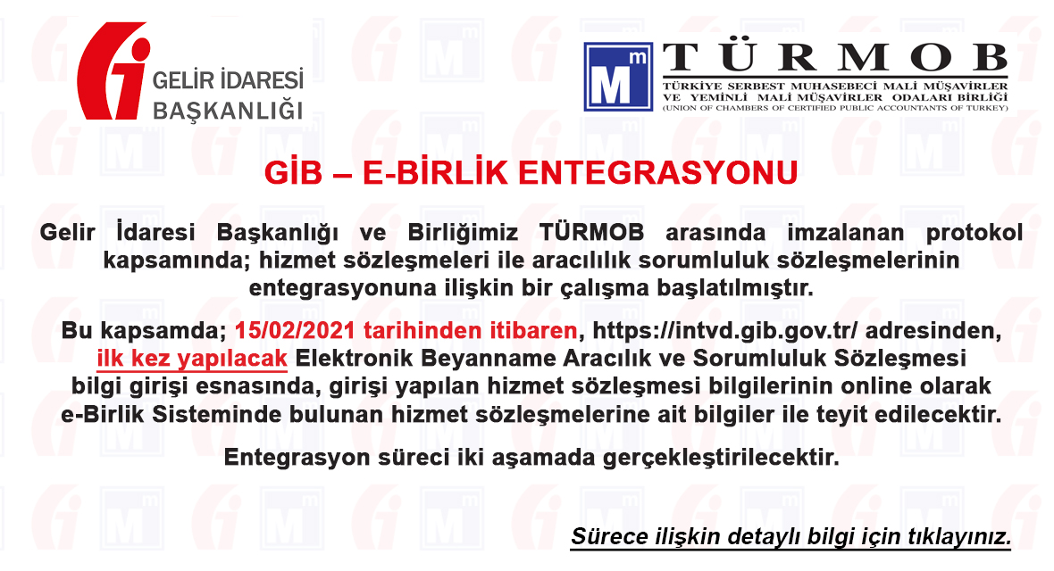 Gib E Birlik Entegrasyonu Denizli Smmmo